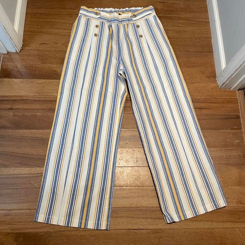 Robert Louis striped wide leg pants with vertical stripes - Picture 1 of 5